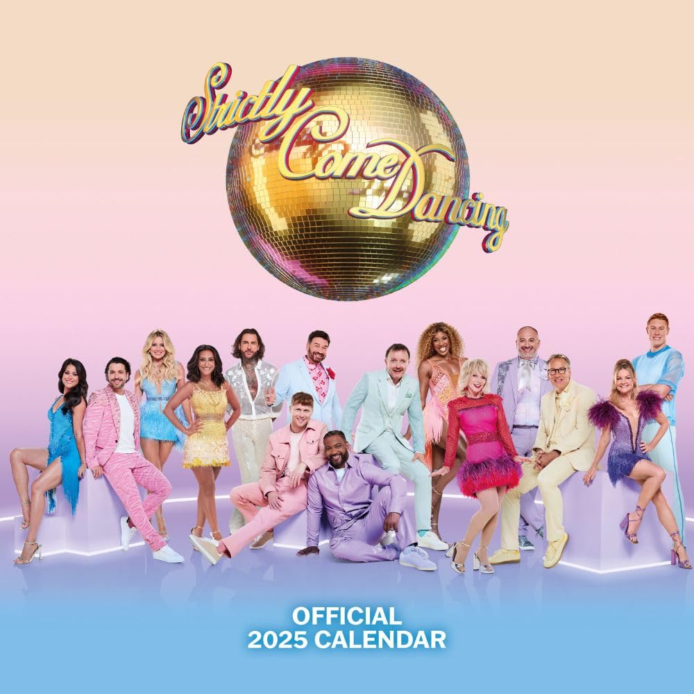 2025 Calendar Strictly Come Dancing Month to View BBC Square Calendar Official Product