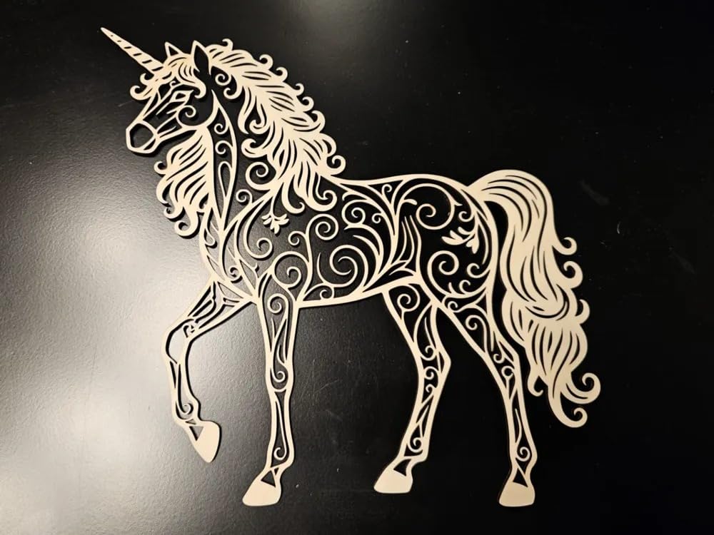 Wooden Laser Cut Unicorn Toy Decoration for Kids – Elegant Unicorn Shape Wooden Craft Toy | Eco Friendly Natural Wood Laser Cutting Decorative | Kids Room Wall Decor-image-30