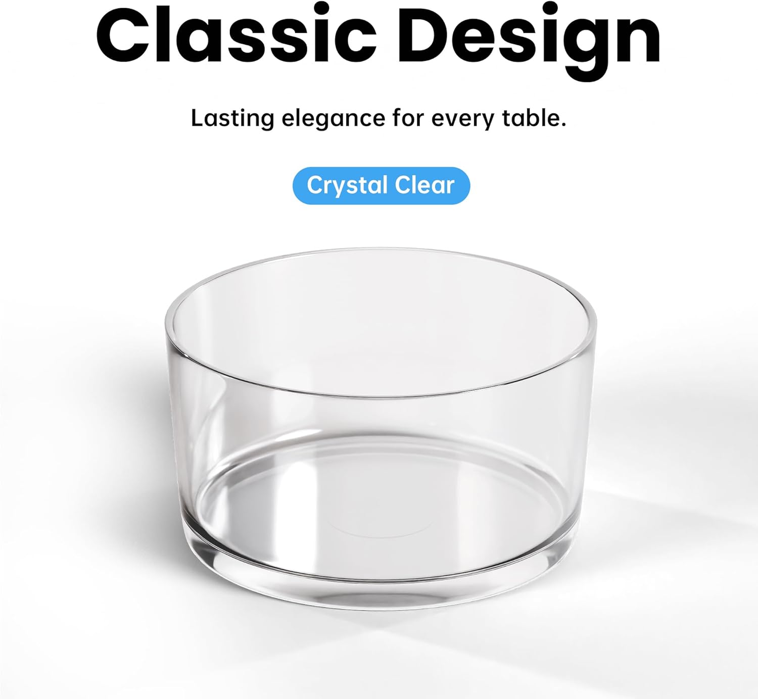 Glass Salad Bowl - Versatile 118oz Trifle and Fruit Bowl - Elegant & Long-Lasting for Serving Salads, Dessert - Image 3