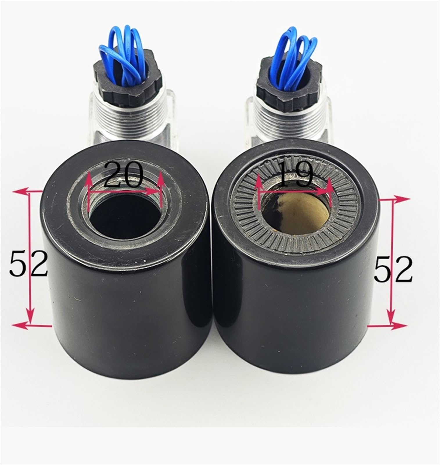 1 x Hydraulik-Magnetventilspule, Innendurchmesser, Innenloch 19/20 mm, Höhe 51 mm, AC 220 V, DC 24 V, 12 V (20 mm Wechselstrom 220 V)
