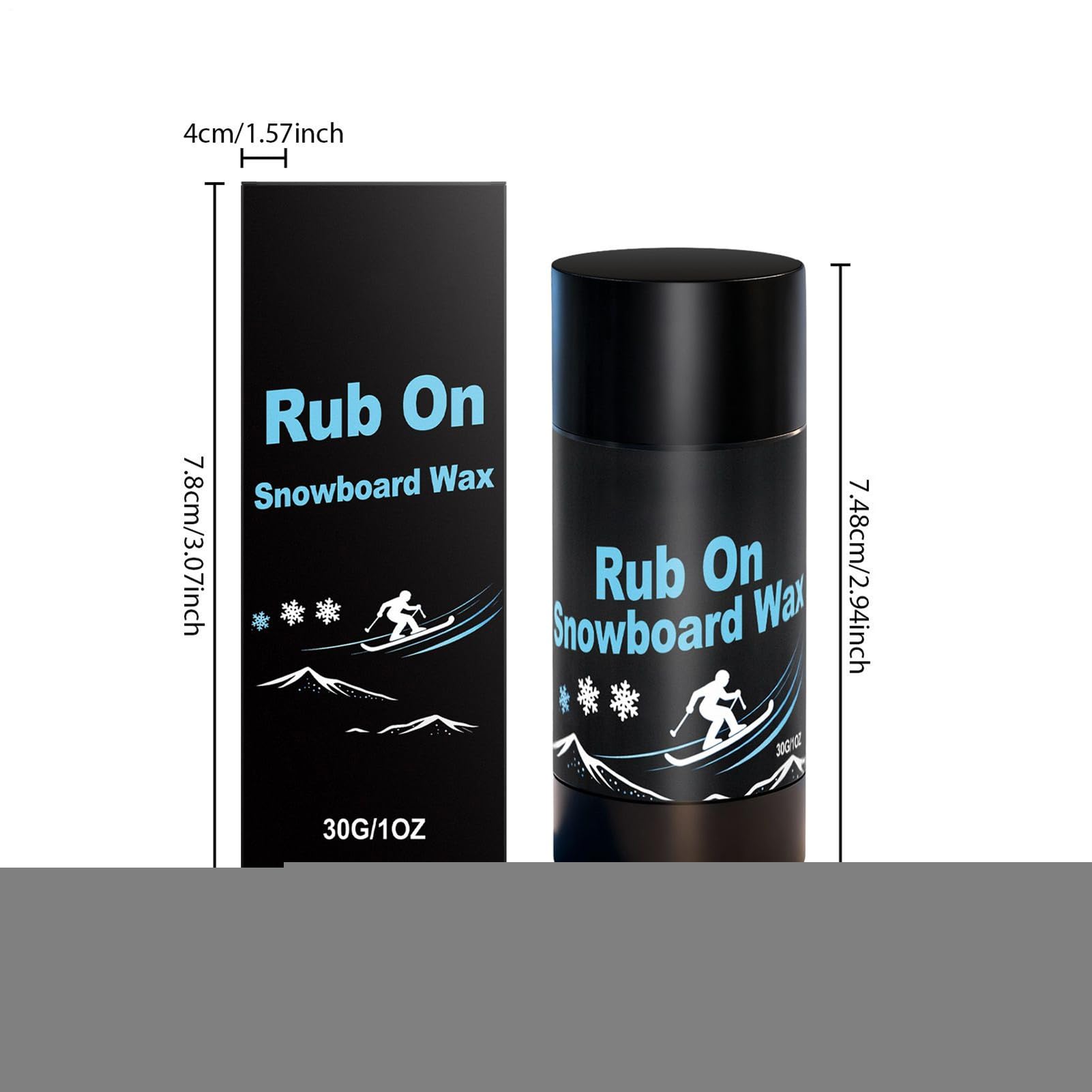 Genérico Ski Wax - Quick Speed Bar For Snow Performance | Solid Wax Formula with Smooth Rub On Action, Portable Waxing Accessory For Snowboard Skiing Cross Country Indoor Outdoor Use