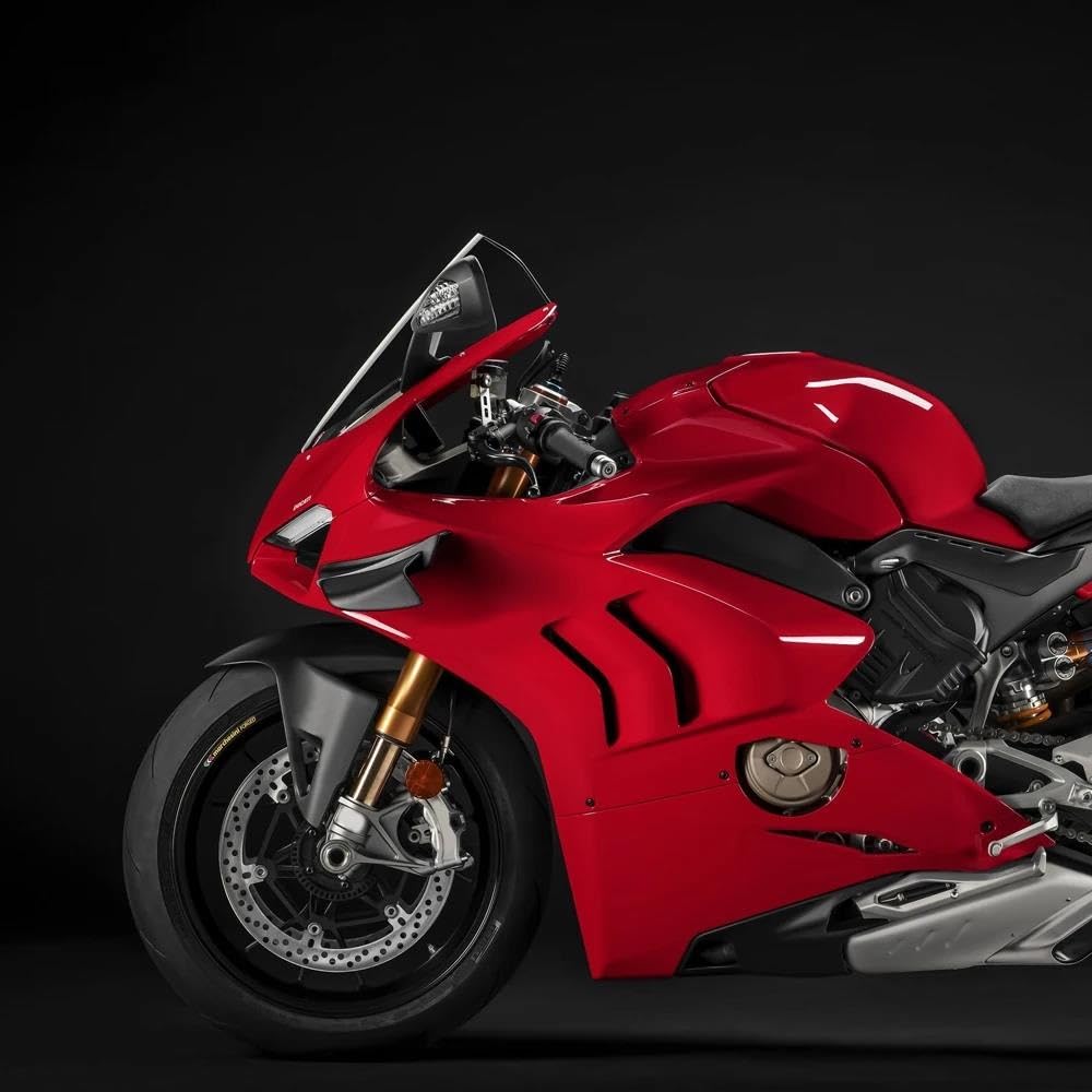 Do Ducati Panigale V4 V4S 2017 2018 2019 2020 Szyba Przednia Owiewki Przedłużenie szyby motocykla(Black)