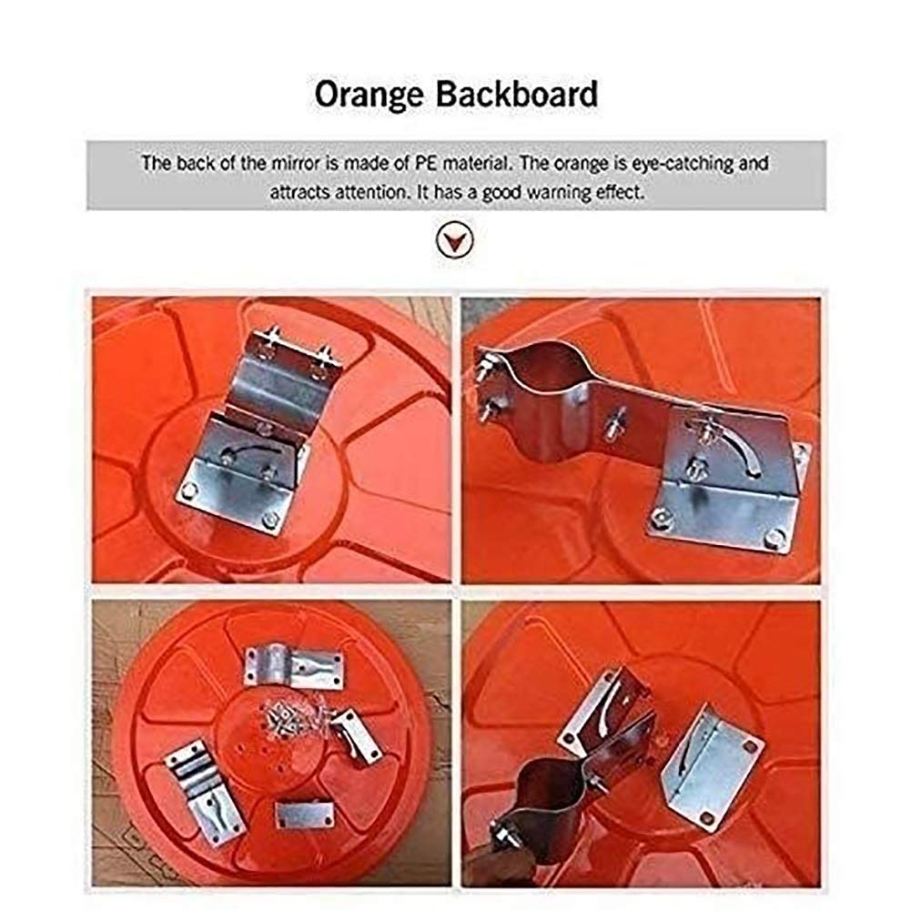 Miroir convexe de sécurité, Tailles multiples de surveillance extérieure miroir convexe sécurité du trafic(80cm)