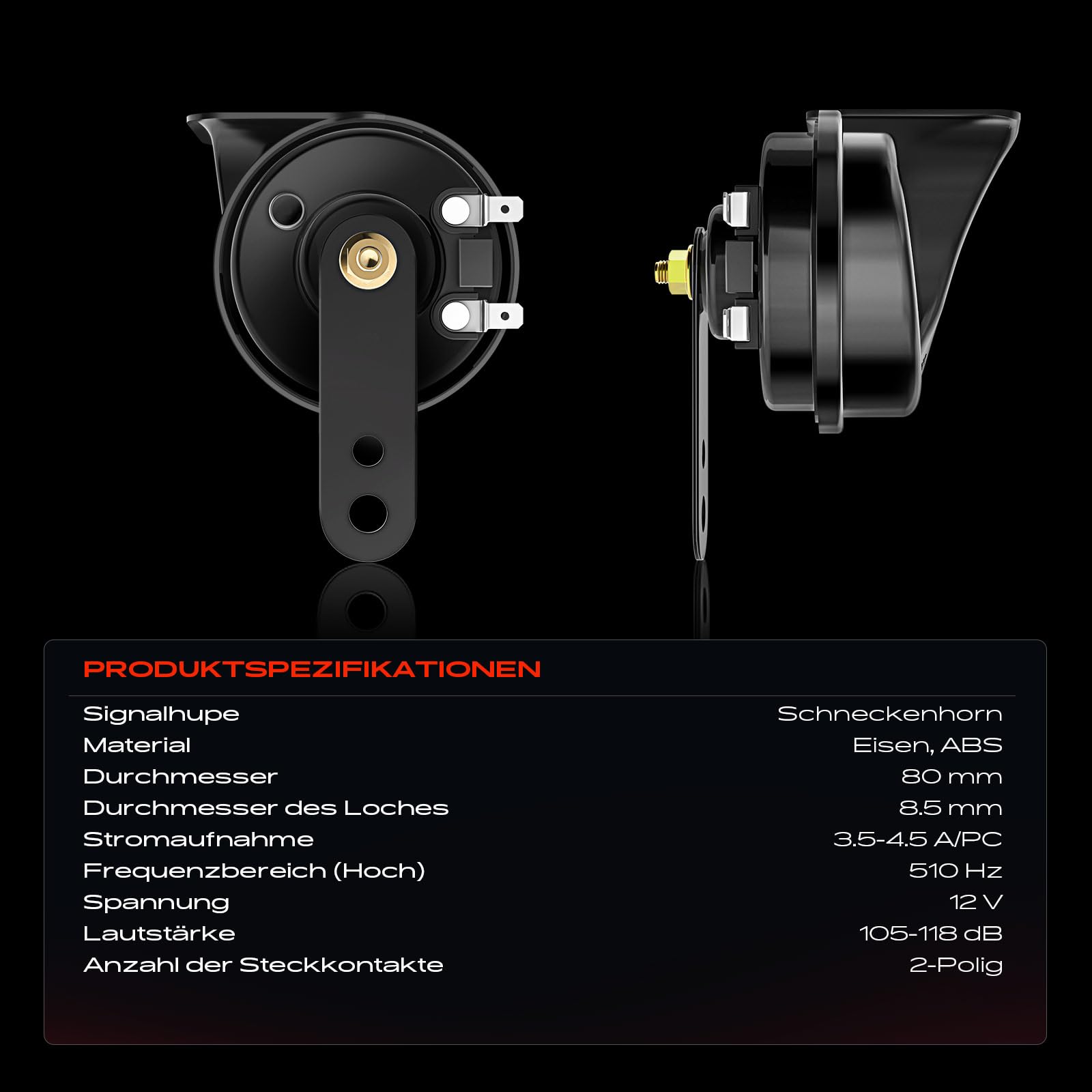 Frankberg Sygnał dźwiękowy klaksonu kompatybilny z d Edge K.u.g.a Mondeo M.u.s.t.a.n.g Focus Fiesta MaverickCaptiva Spark Aveo Trax Snail Horn w/one Wire Connector One Piece