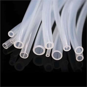 Lnanqing-Silicon Tube Food Grade Silicone Rubber Hose Transparent Flexible Silicone Tube Diameter 2 4 5 6 7 8 9 10 11 12 14 16mm Clear Tube, Flexible and heat resistant5 meters,ID 5mm x 10mm OD