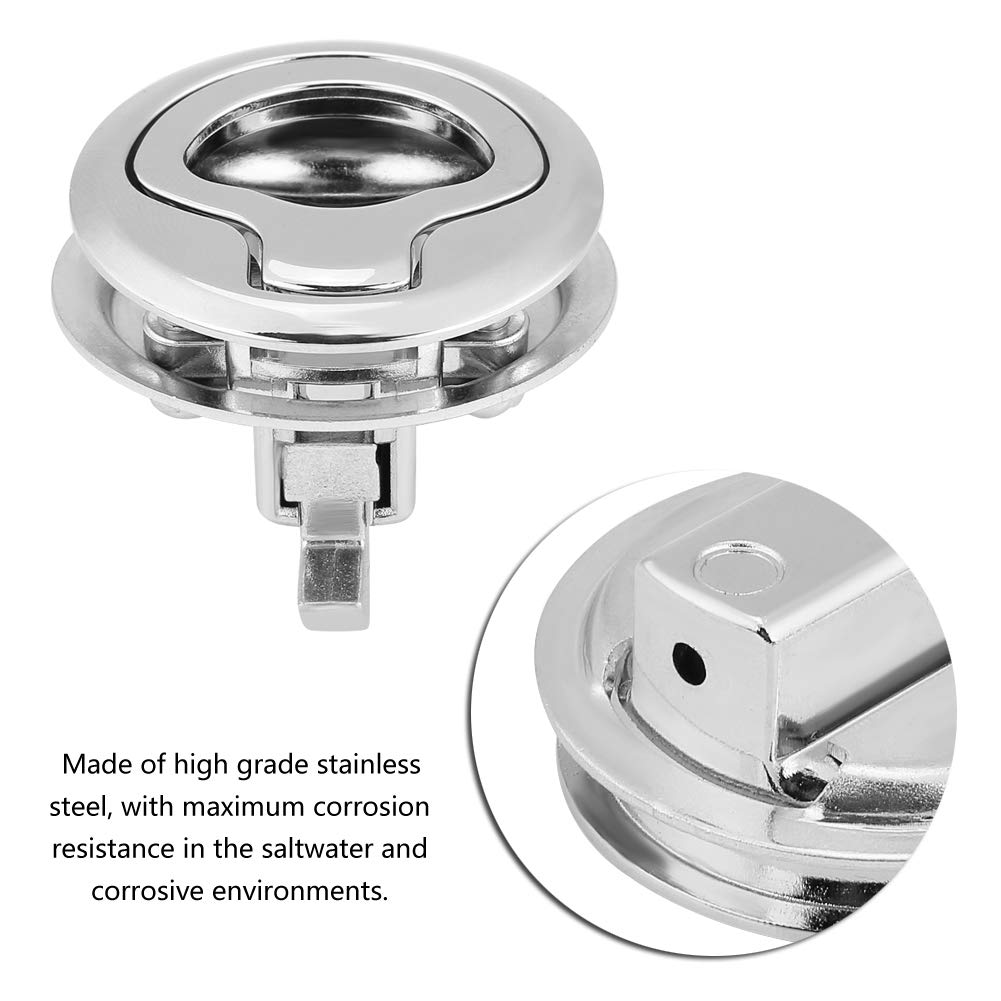 EBTOOLS Pestillo de enjuague empotrado, 15-23 mm Acero inoxidable Tirador de enjuague Pestillo Pestillo de cierre para RV Marine Boat RV