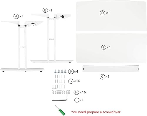 Miniatura 5 de Home Office - Mesa de escritorio con soporte y altura ajustable estación de trabajo para estar de pie y sentado