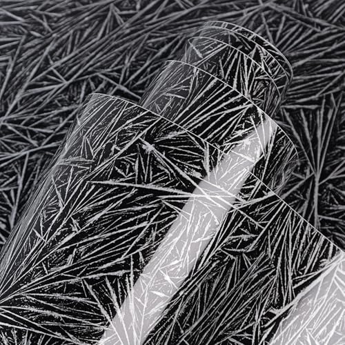Image of Lypumso PET Forged Carbon Fiber Vinyl Wrap, Glossy Car Vinyl Film for Automotive with Air Release Technology for Vehicle Decal DIY Interior Exterior Decoration (Gloss Black Ice Crack, 1ft x 10ft)