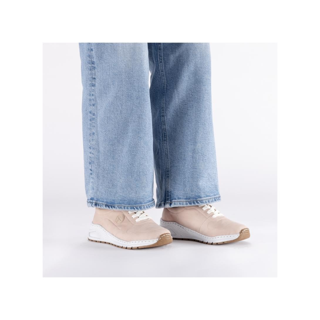 Rieker Mujer Zapatillas M4903, señora Zapatillas Bajas,Plantilla Desmontable