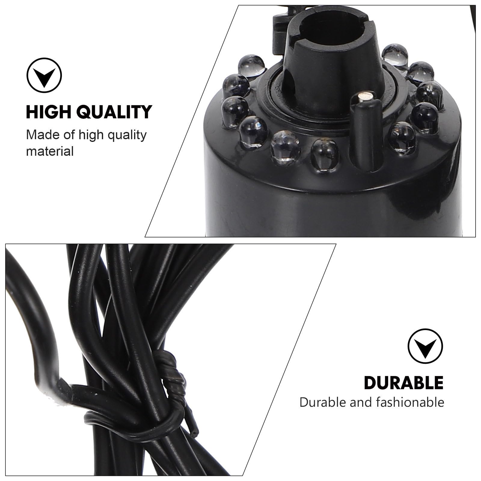 SOLUSTRE 8 Stück LED Licht Nebelmaschine für Aquarium und Indoor Wasserteich Geräuscharm Abs Material 250-450ml/h Nebelerzeugung für Fischbecken Dekoration