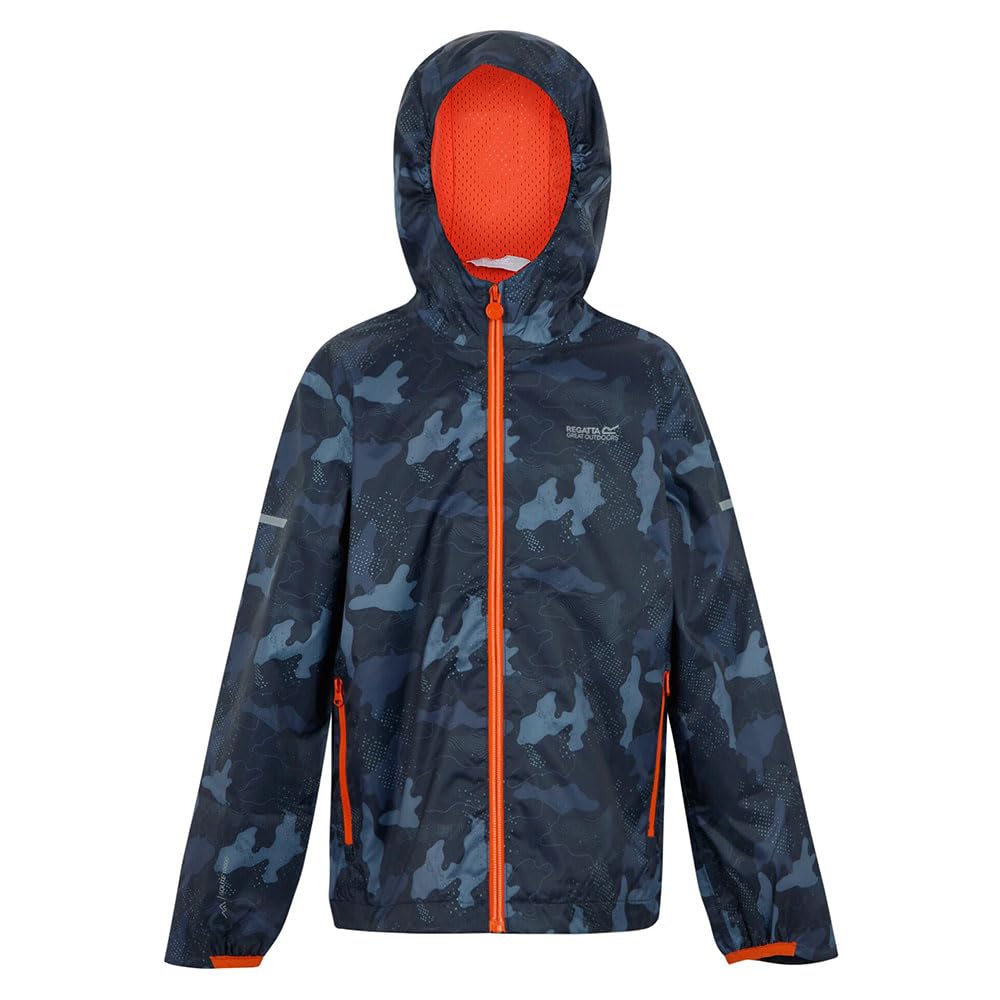 Regatta Unisex Kids Printed Lever II Waterproof Jacket Walking Hiking Coat