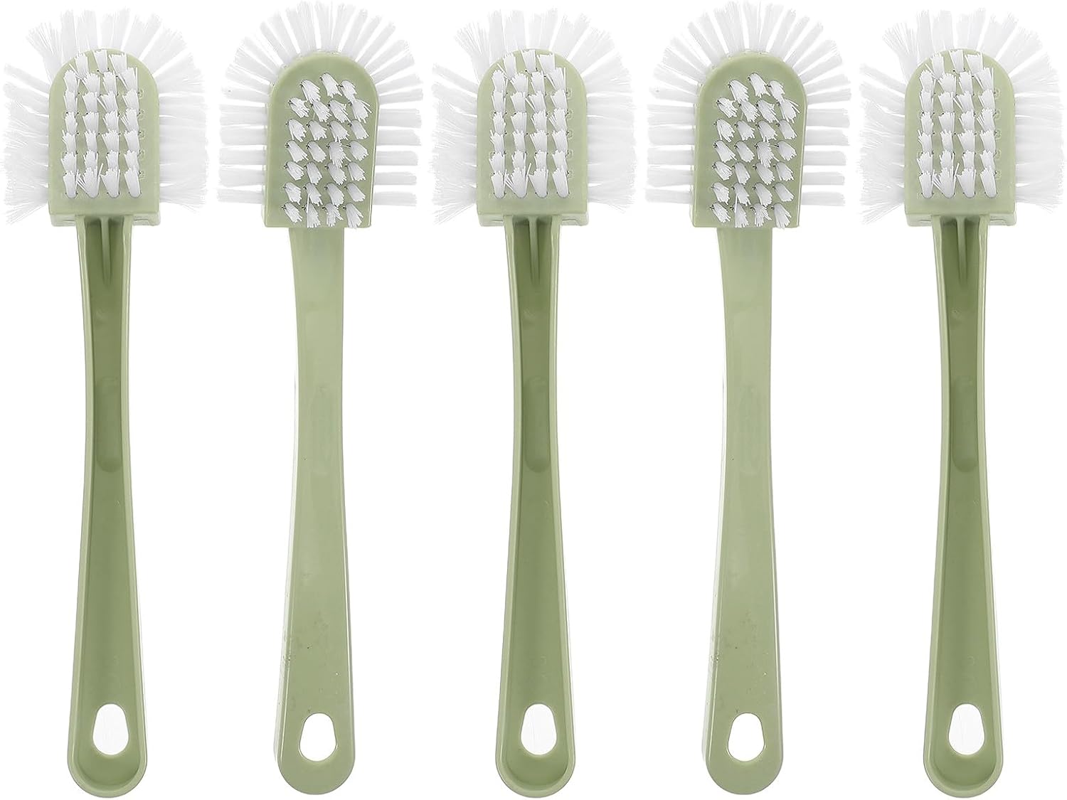 HOMSFOU 5pcs Long Handle Shoe Brush Soft Bristle Multi-Surface Scrub Brush for Shoes and Laundry Household Cleaning Portable