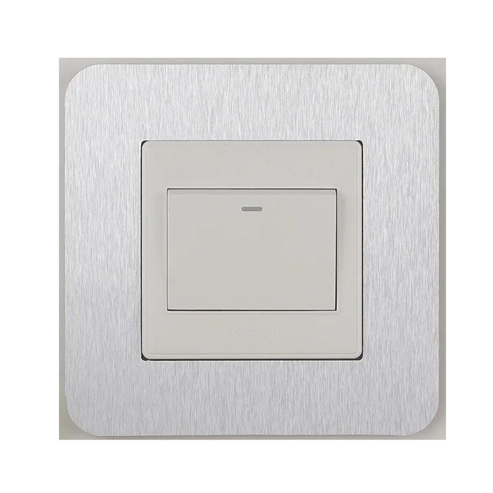 Couvercle protection interrupteur argent 8.6x8.6 cm anti-poussière boucle sans adhésif lot de 5
