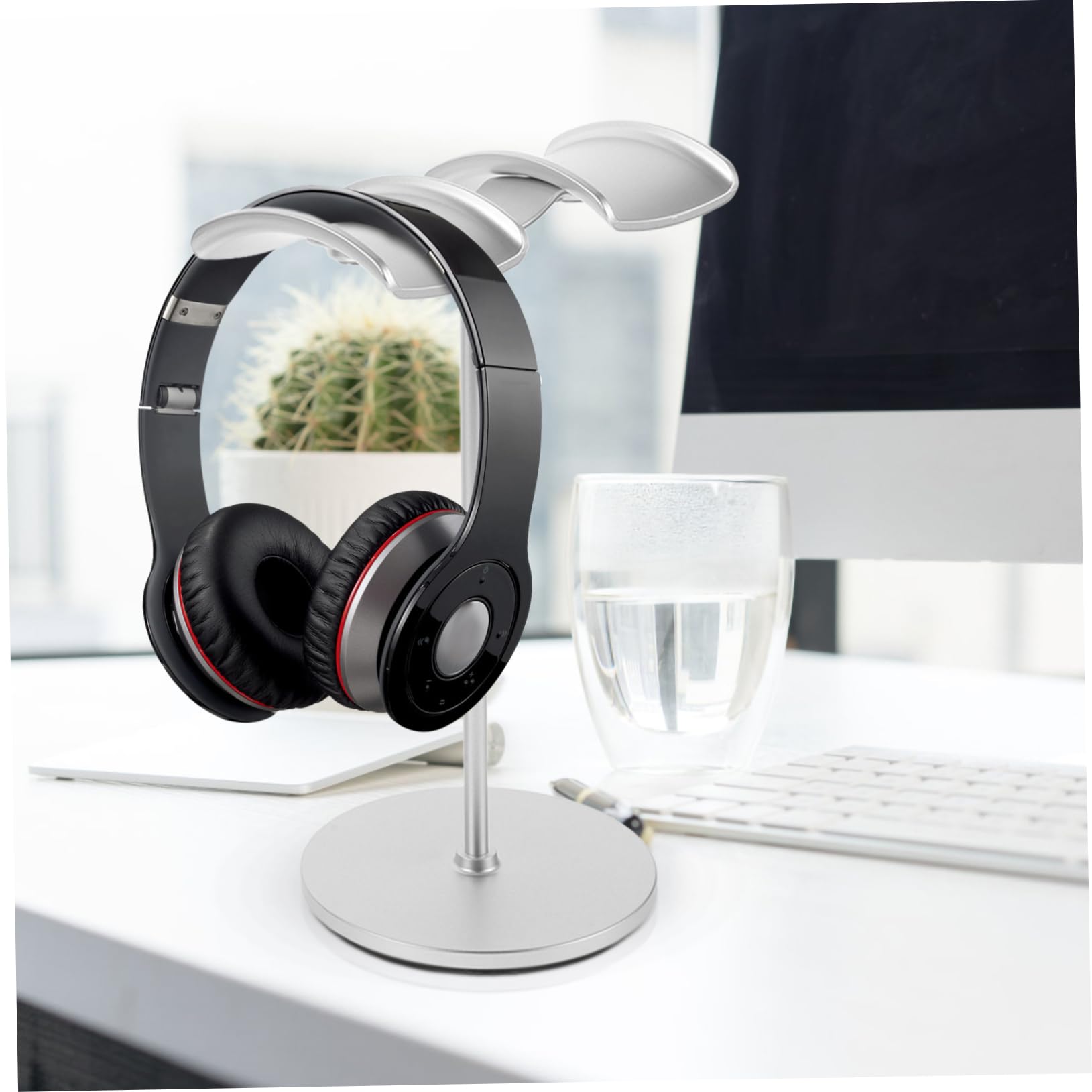 Homoyoyo 2pezzi Supporto Per Cuffie Da Gancio Per Cuffie Da Tavolo Supporto Per Auricolari Organizzatore Salvaspazio Per Scrivania Design Elegante e Moderno