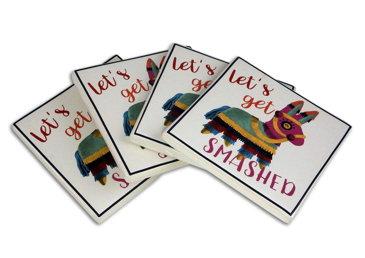 Let's Get Smashed Pinata Themed Coasters