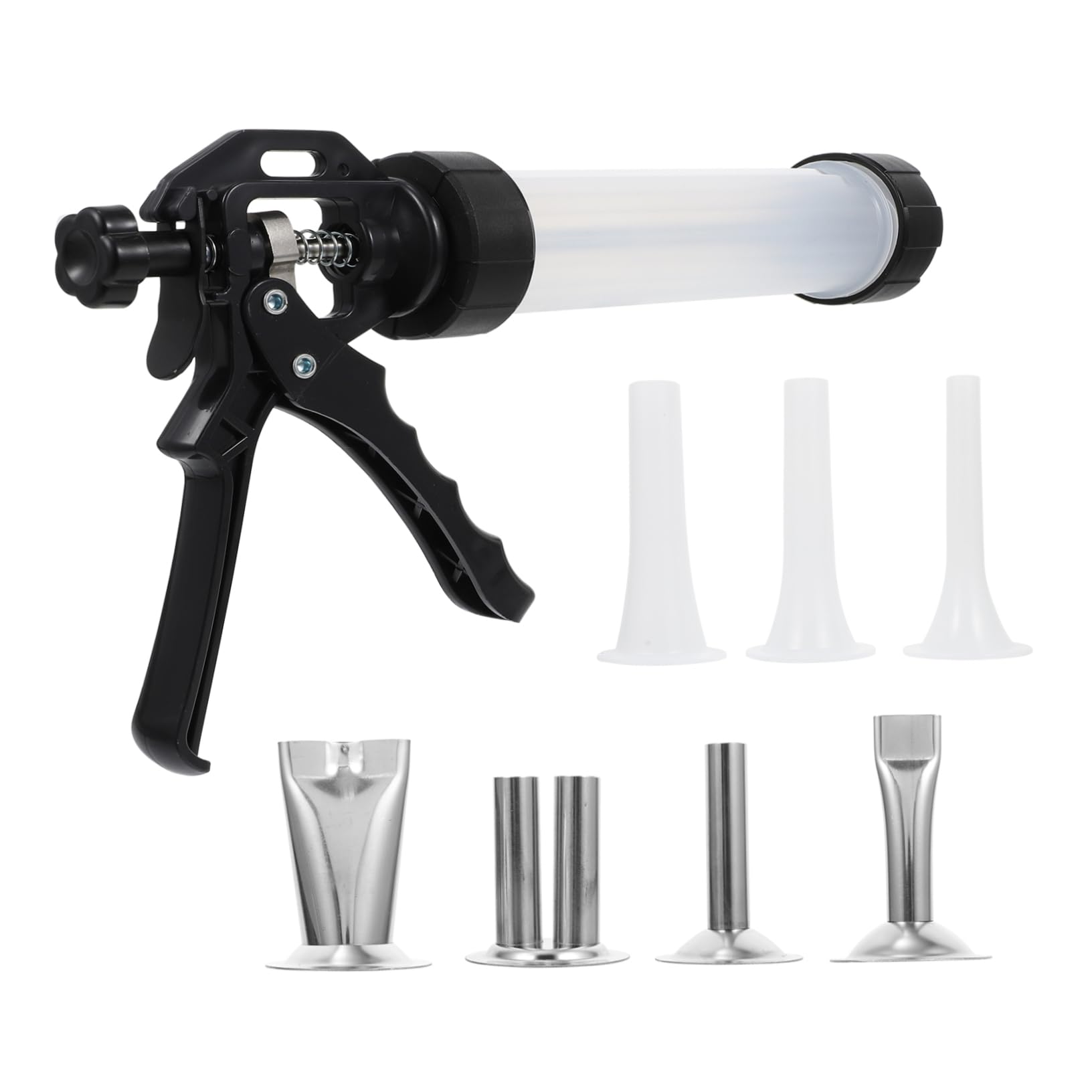 Unomor 1set Manual Sausage Stuffer Sausage Filler Tubes for Meat Processing Supplies