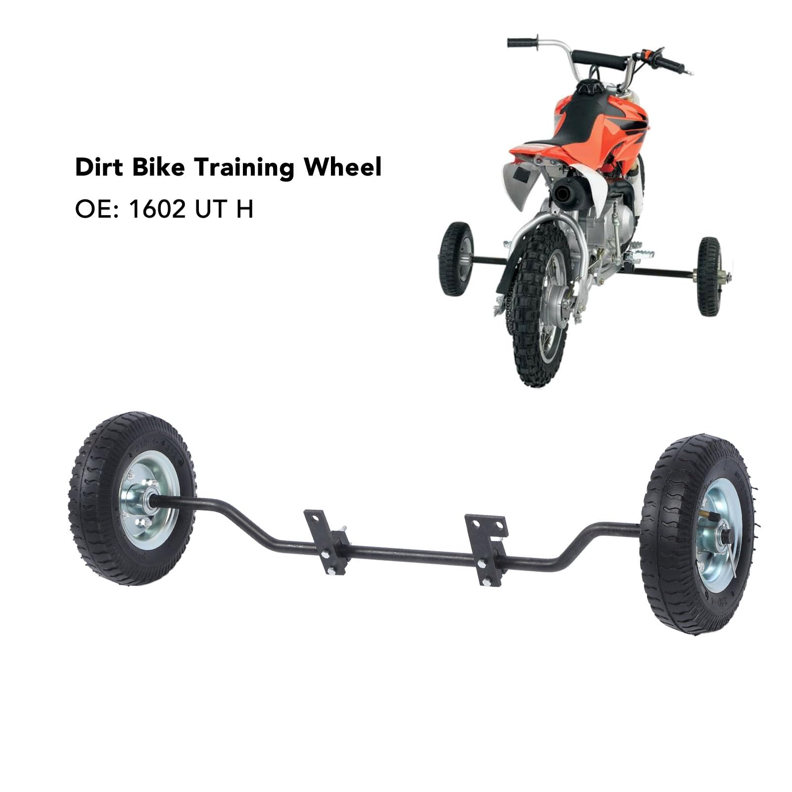 Akozon Rueda de Entrenamiento para Moto de Cross de 8 Pulgadas 1602 UT H Ruedas Todoterreno Universales Rueda de Entrenamiento para Motocicleta de Repuesto Rueda de Entrenamiento