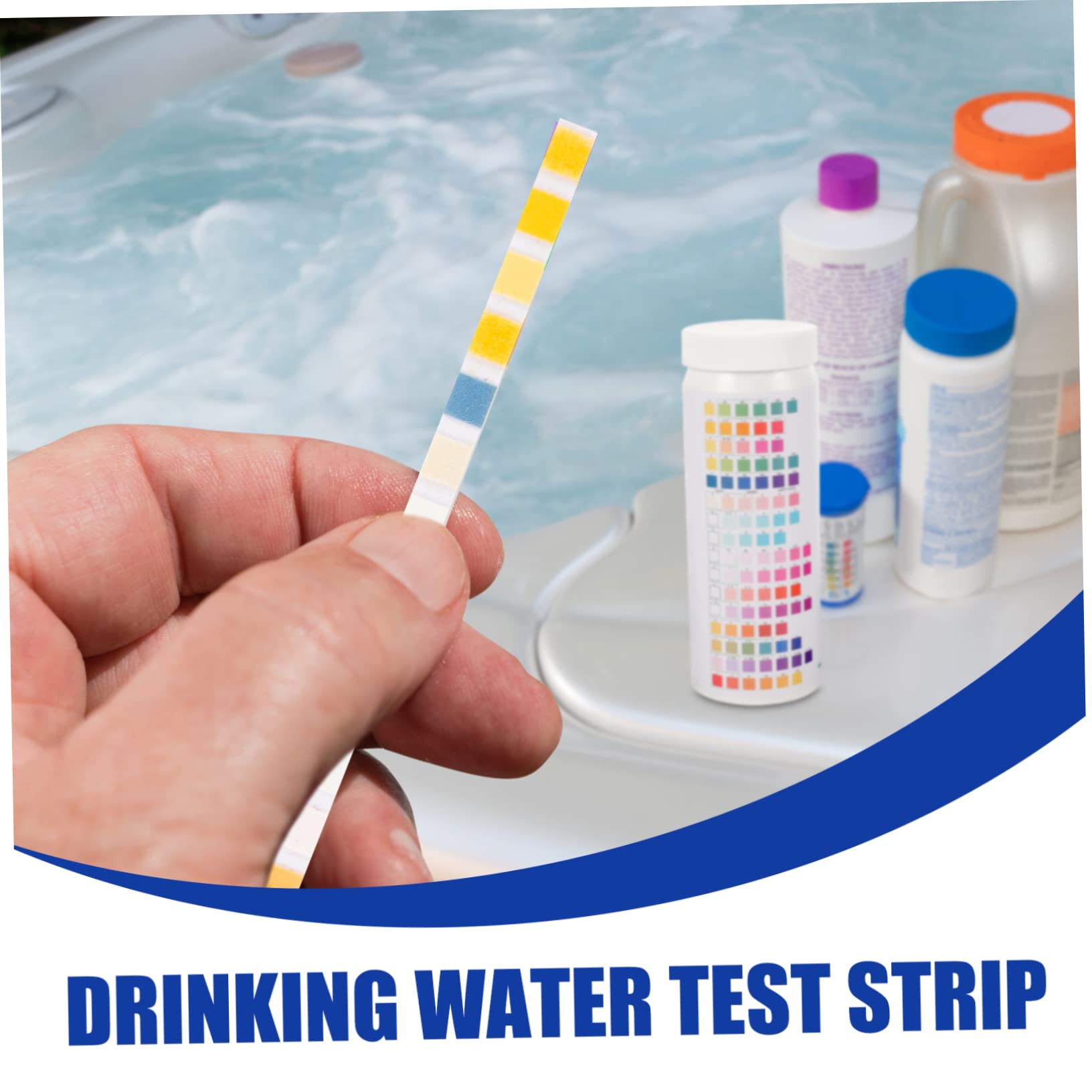 Mobestech 2 Sets Wasserteststreifen Für Trinkwasser 16-in-1-heimtest-kit Genaue Wasserprüfung 50 Stück * 2