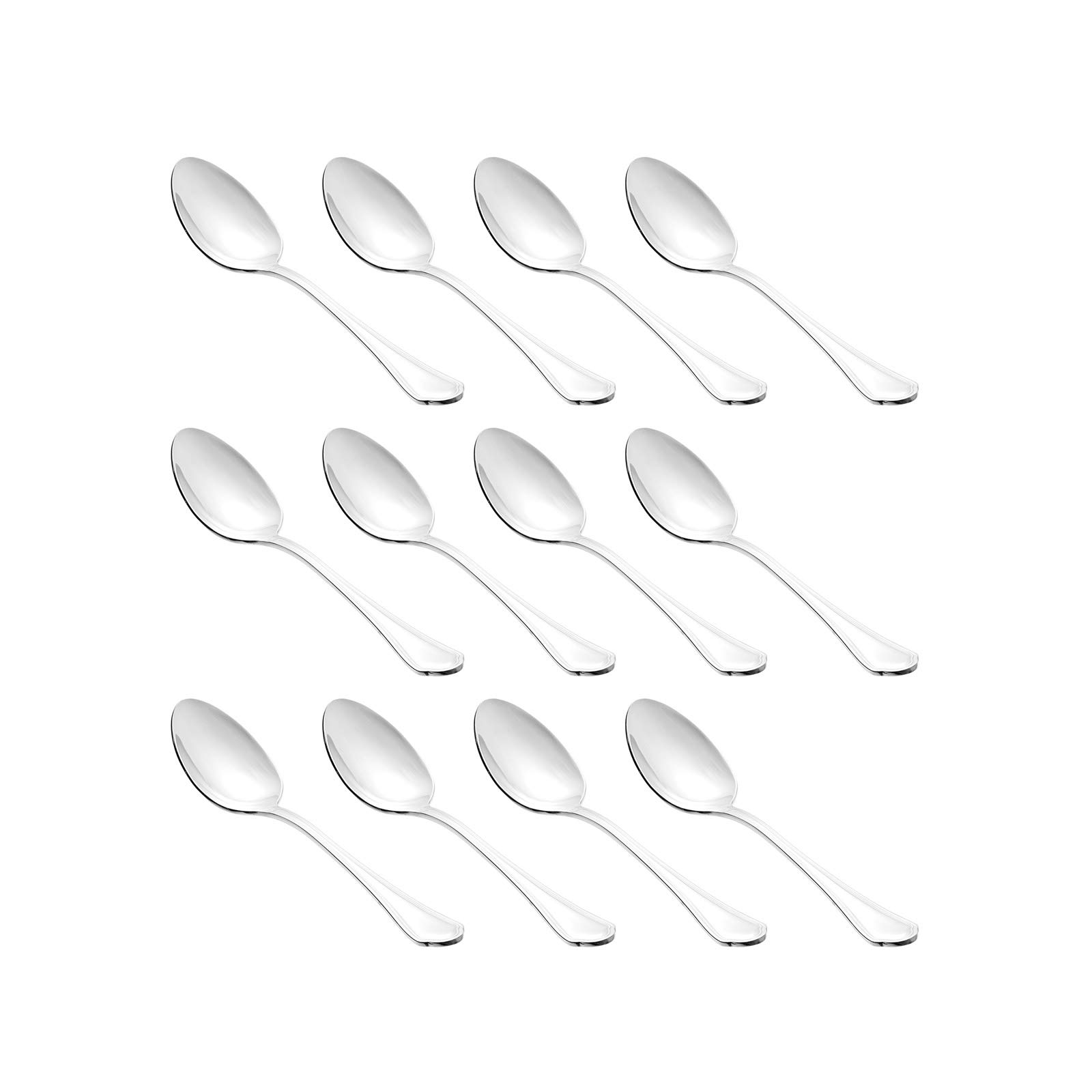 Wnk Leopardi Table Spoon Set - 12 Pieces - Silver
