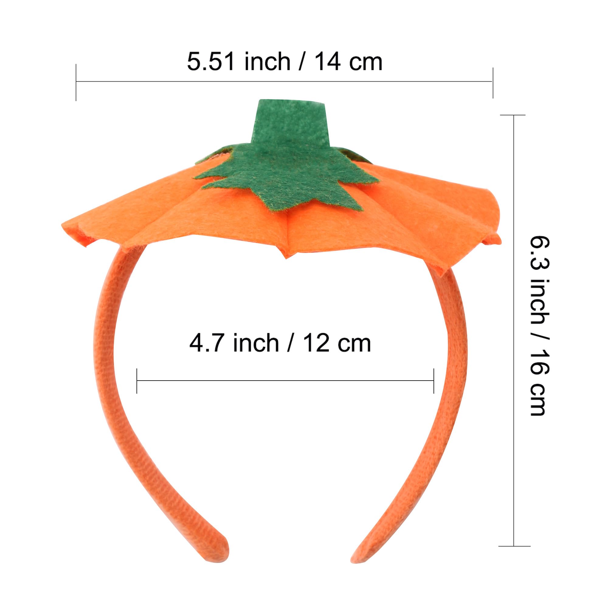 Diadema de Halloween, sombrero de calabaza, diademas para disfraz de Halloween, accesorios de fiesta de disfraces 4