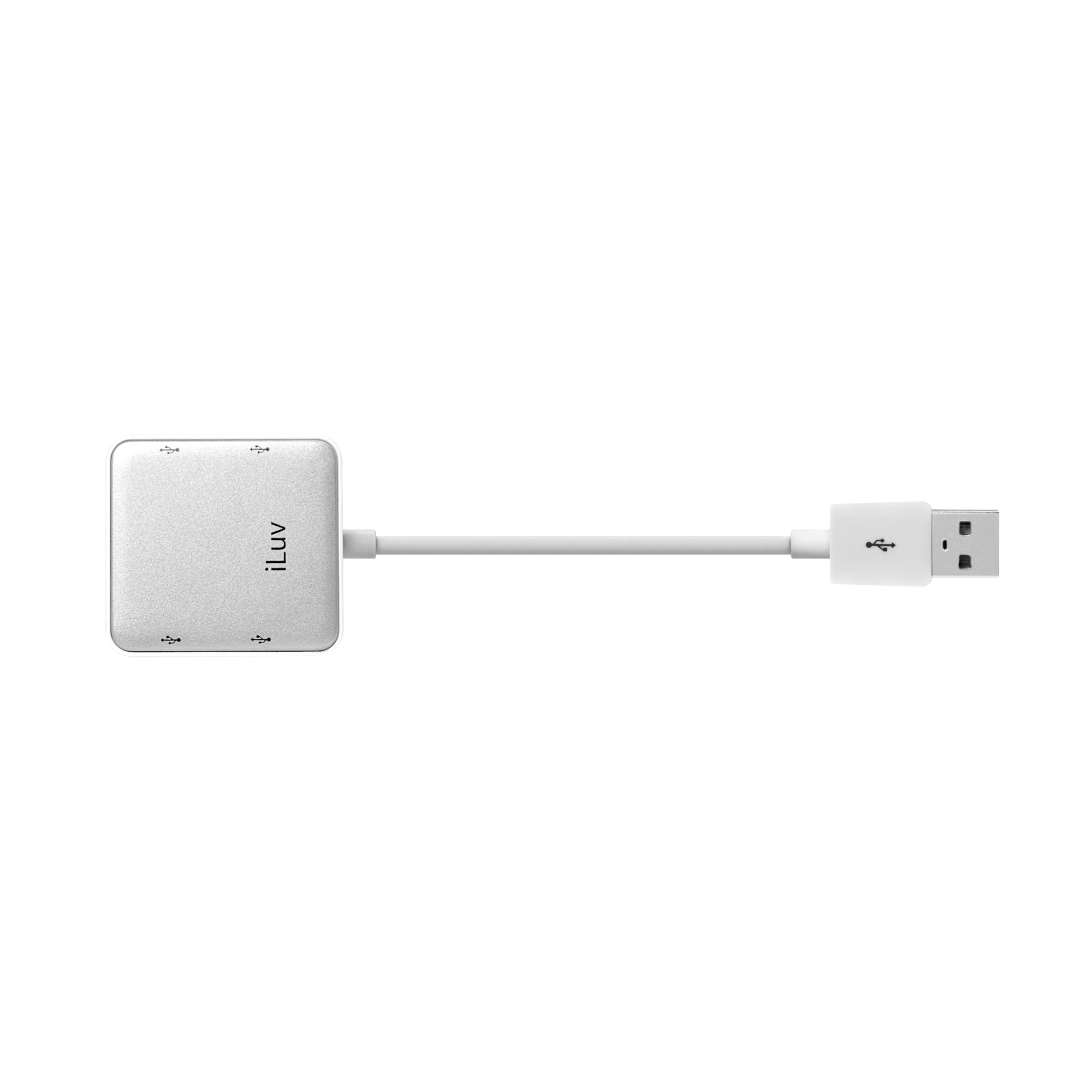 Hub USB ILuv ICB709 - 4 Ports, Finition Aluminium, 10 Cm, Pour Mac Et PC