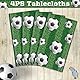 4 Packungen Fußball Party Tischtuch Fußball Tischtuch Fußball Rechteckige Kunststoff-Tischdecke Sport-Thema Tischabdeckungen Fußball Geburtstag Dekorationen Fußball-Thema Partei Liefert 86 x 51 Zoll