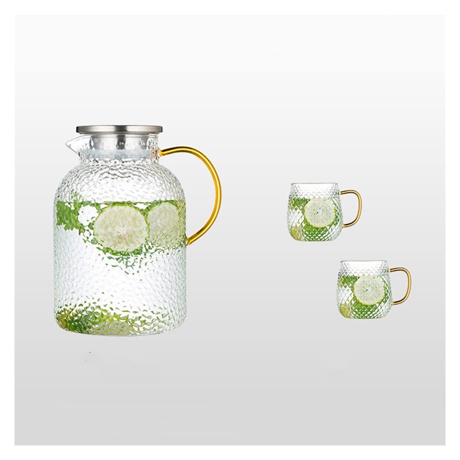 Milchkännchen, Soßenschüssel, Wasserbecher, Krug, Kaffeeweißer, Zucker, Soße, große Kaltkaraffe, Glaskessel, großer Topf für Zuhause