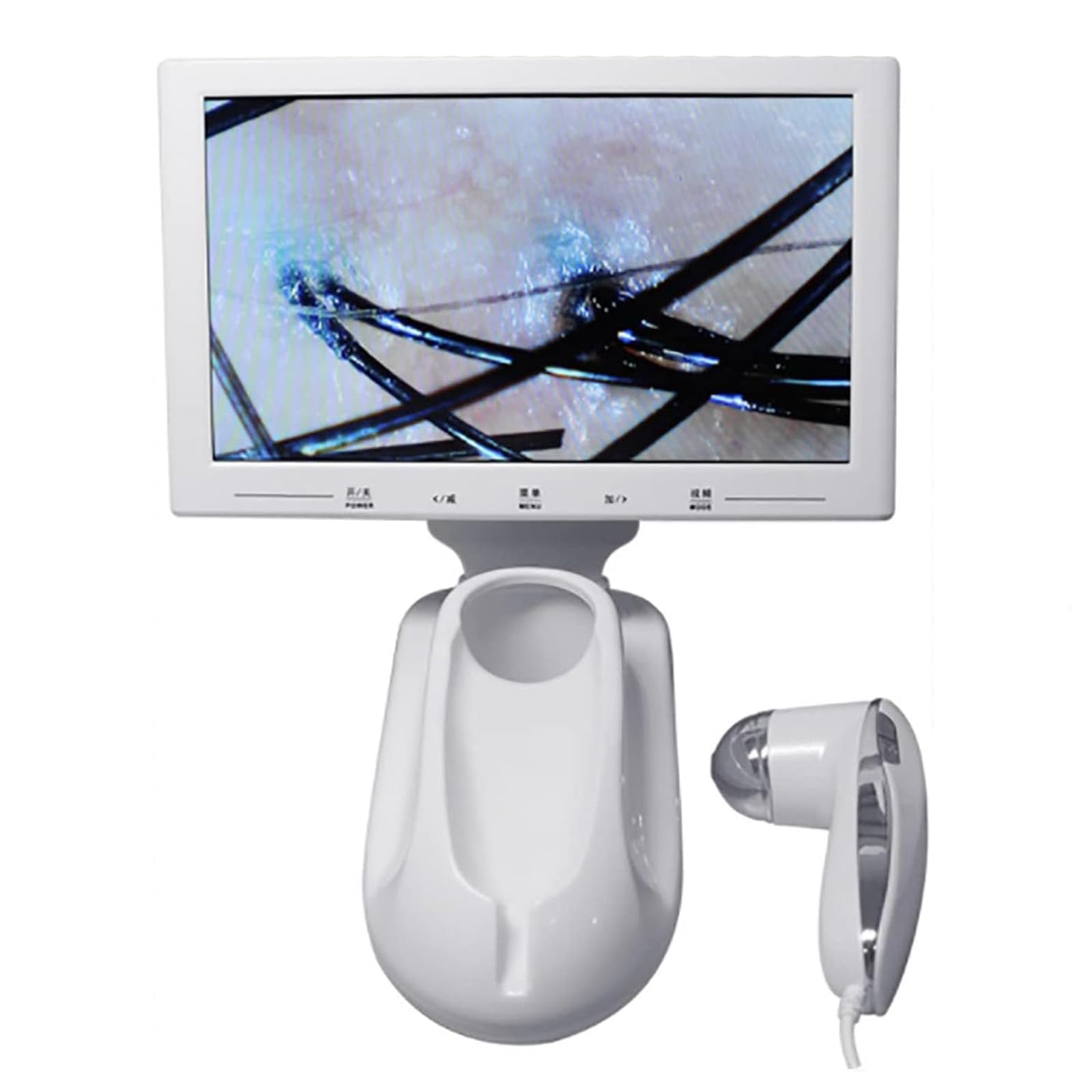 Haarfollikel-Analysegerät, Hautdiagnosegerät, 11-Zoll-HD-Display/200-fache Kopfhautlinse/Kann Fotos Aufnehmen Und Bilder Einfrieren, Um Verstopfte Poren Der Kopfhaut Zu Lösen