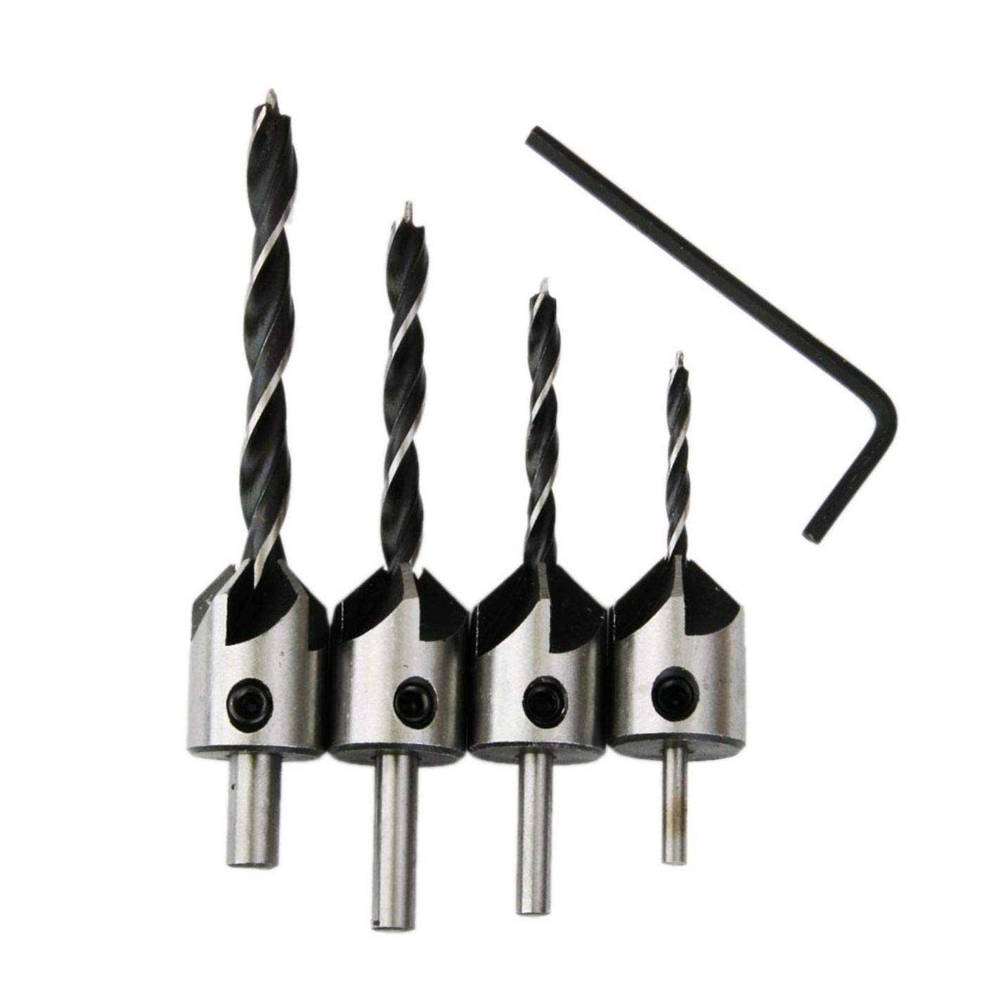 1000-4x HSS Flute Countersink Drill Bit Screw Woodworking Chamfer Home War (B08B341TFT) Amazon Price History, Amazon Price Tracker