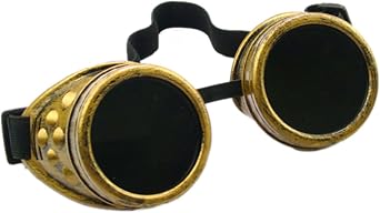 SHALISI Vintage Steampunk Welding Goggles Glasses Crazy Sunglasses Googly Eyes Halloween Rave Cosplay Cyberpunk Accessories