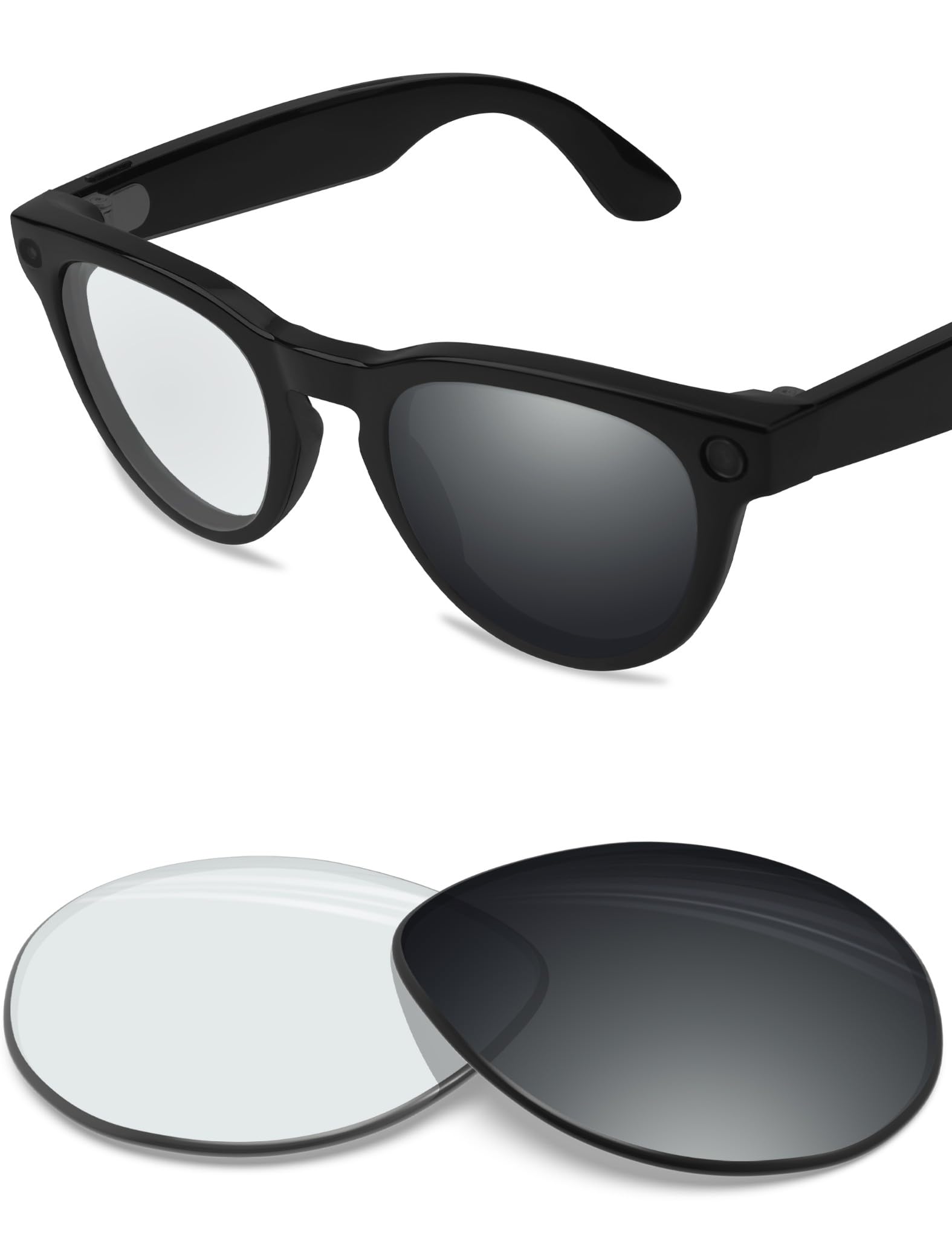 BLAZERBUCK Lenti di ricambio polarizzate anti-sale, compatibili con occhiali Ray-Ban Meta Headliner RW4013F (Gen 2), 51 mm