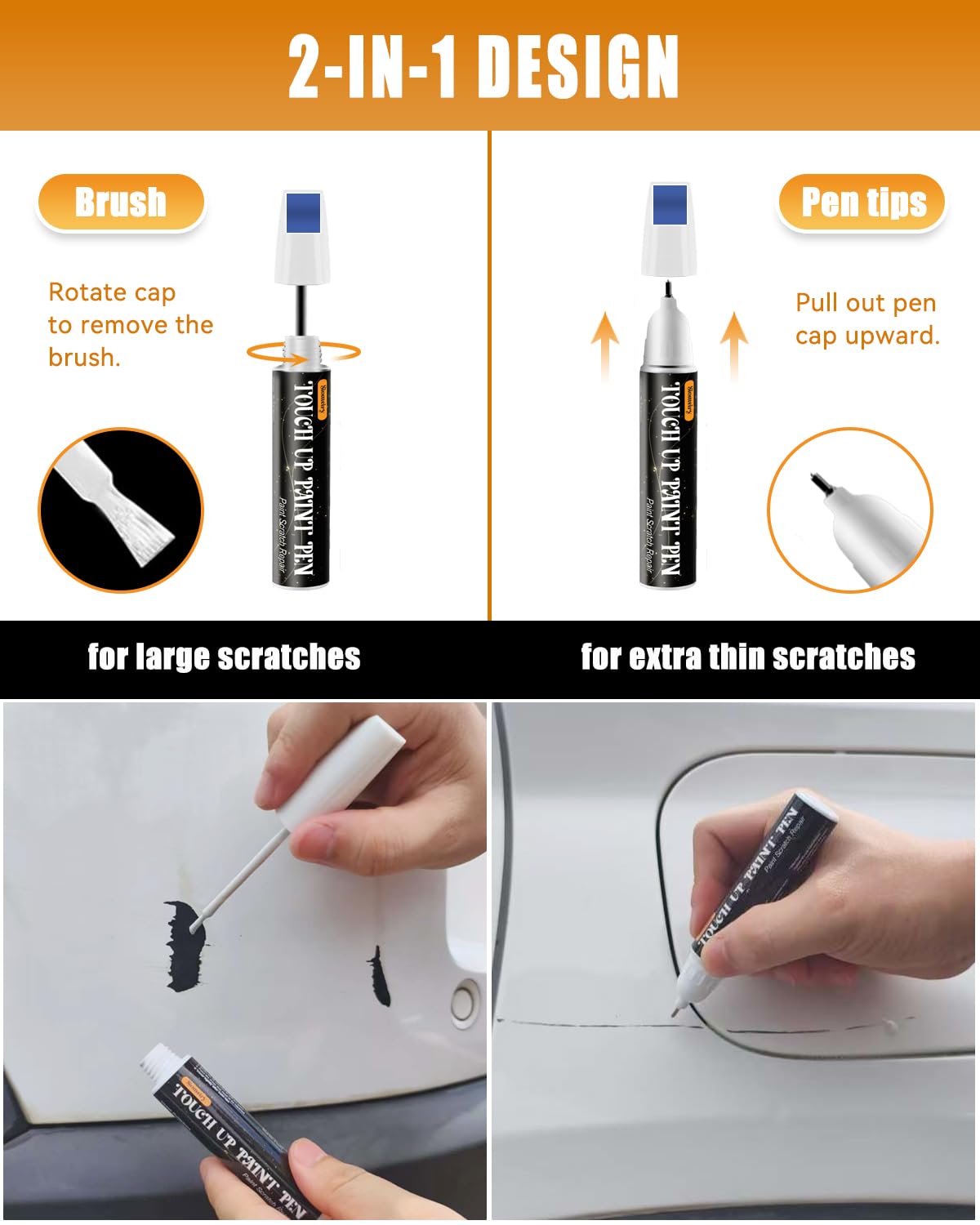 Platinum White Pearl NH-883P Compatible with Honda 2-in-1 Touch Up Paint Pen Ultimate Car Scratch Repair Kit，Quick Fix Rust-Resistant and Long-Lasting Paint Scratch Remover — view 52