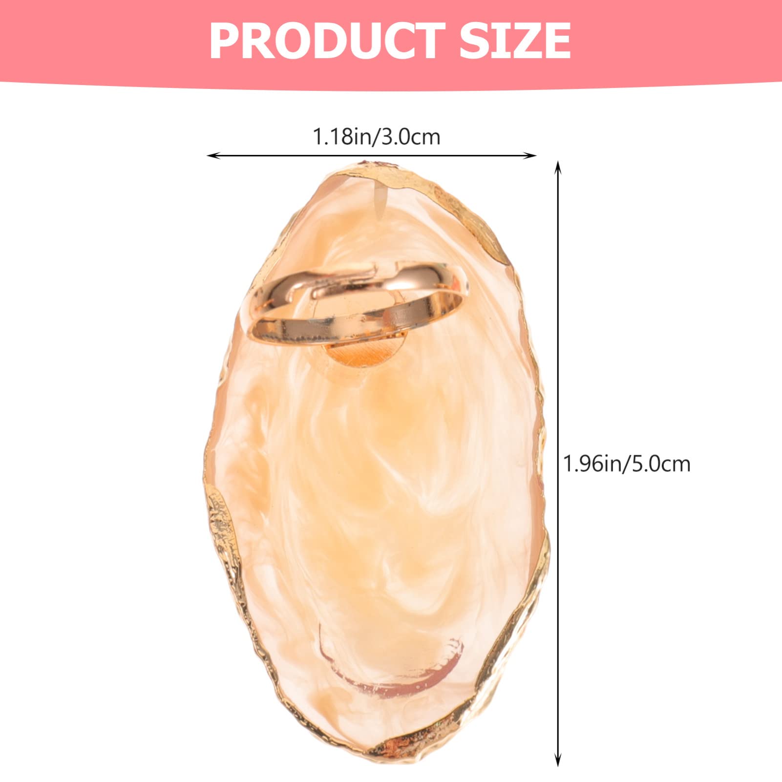 PACKOVE 6Pcs Ring Design Resin Nail Art Durable Mixing Trays for Manicure Nail Color Application Portable Finger Wear for Professionals Home Use Included