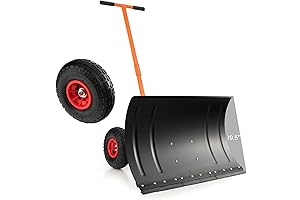 GYMAX Snow Shovel: The Ultimate Wheeled Wonder for Effortless Snow Removal