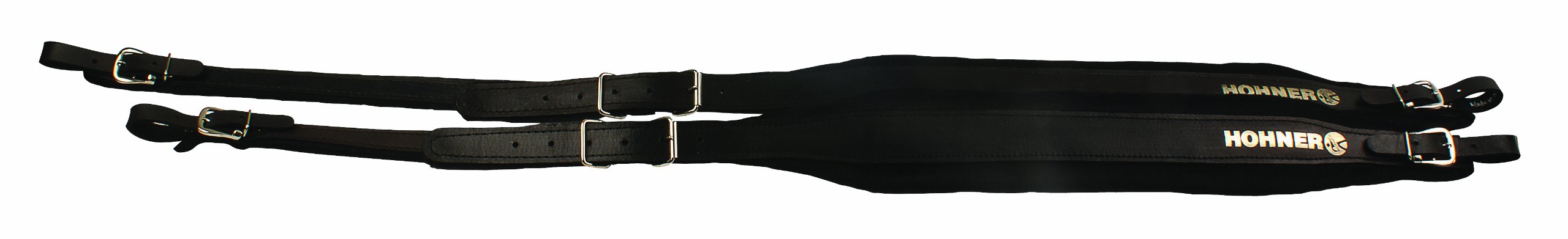Hohner ACC4 BLK fisarmonica cinghie di cuoio (nero)