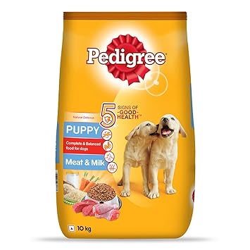 Pedigree Puppy, Dry Dog Food, Meat and Milk Flavour, 10 Kg