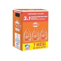 Sole Detersivo Lavatrice Proteggi Colore 183 Lavaggi, Formula igienizzante