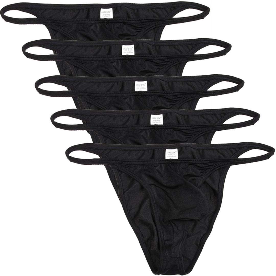 JAXFSTK Men's Cheeky Briefs Underwear Contest Posing Trunks Competition Suit String Bikini Briefs