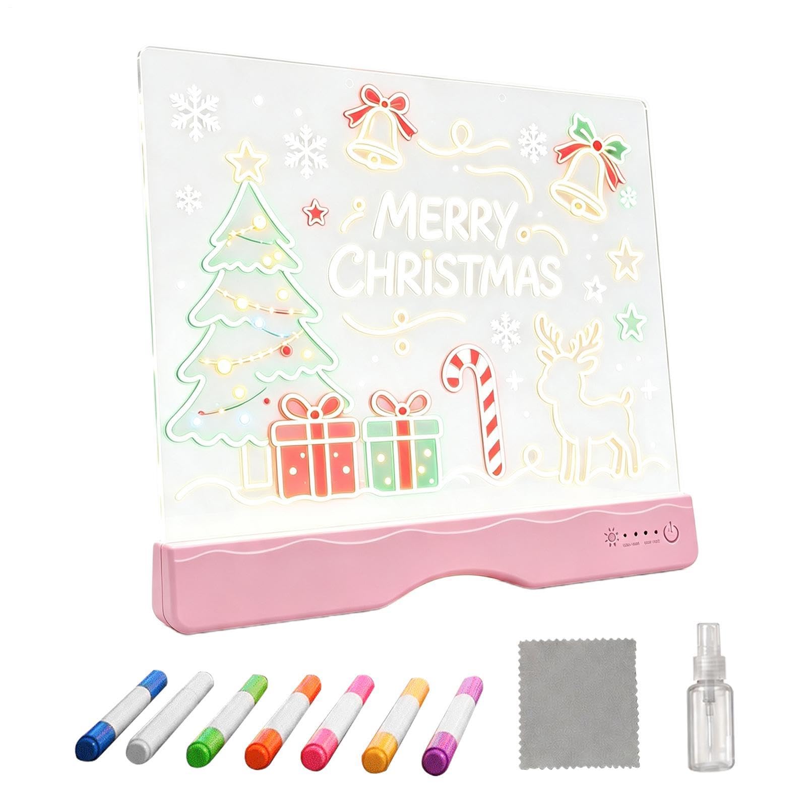 LED-Notizbrett, wiederaufladbar, mit Markern