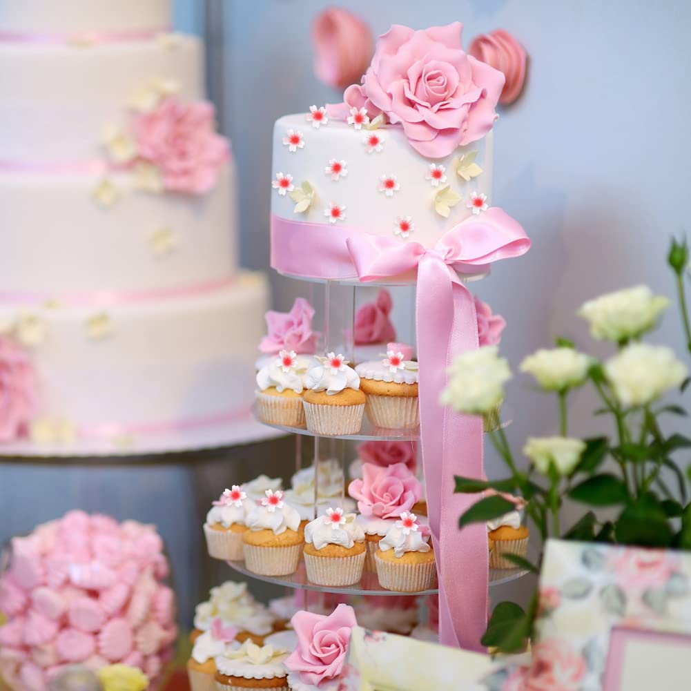 100 Essbare Sakura-Blüten Als Tortendeko – Süße Cupcake-Topper Für Hochzeiten, Baby-Shower & Geburtstage (aus Reispapier, 2,6 Cm)