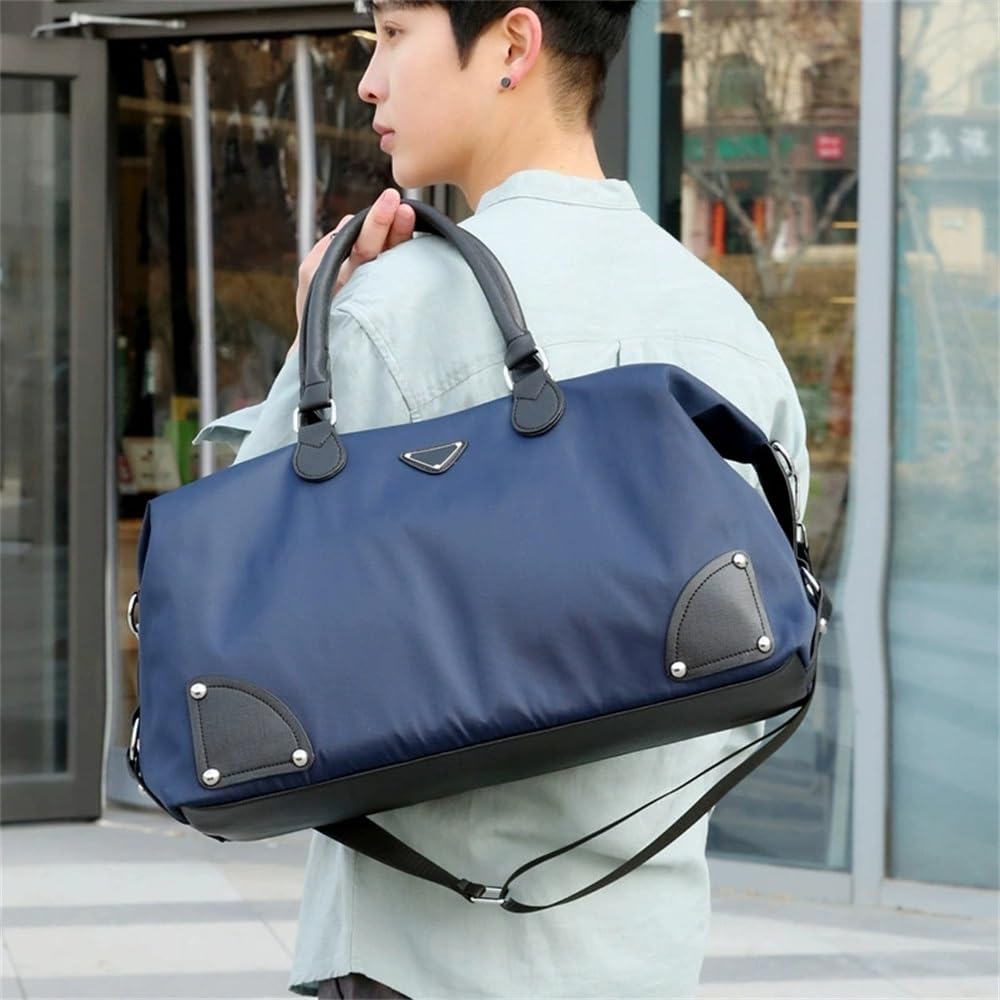 Reisetasche Sporttasche Herren Freizeit Reisetasche Umhängetasche Pendlertasche Handtasche für Männer Frauen(Blau)