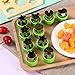 Vegetable Cutters Shapes Set, 12pcs Stainless Steel Mini Cookie Cutters, Vegetable Cutter and Fruit Stamps Mold + 20pcs Cute Cartoon Animals Food Picks and Forks -for Kids Baking and Food Supplement