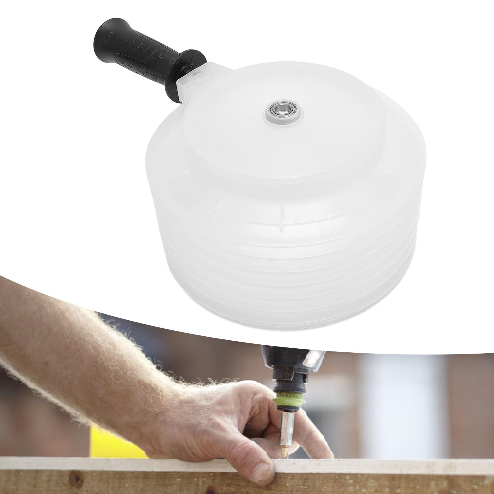 Hole Cutter Dust Hood Hole Saw Dust Bowl Cutter Electric Hammer Drill Hood Collector 160mm with Handle for Recessed Light Installation