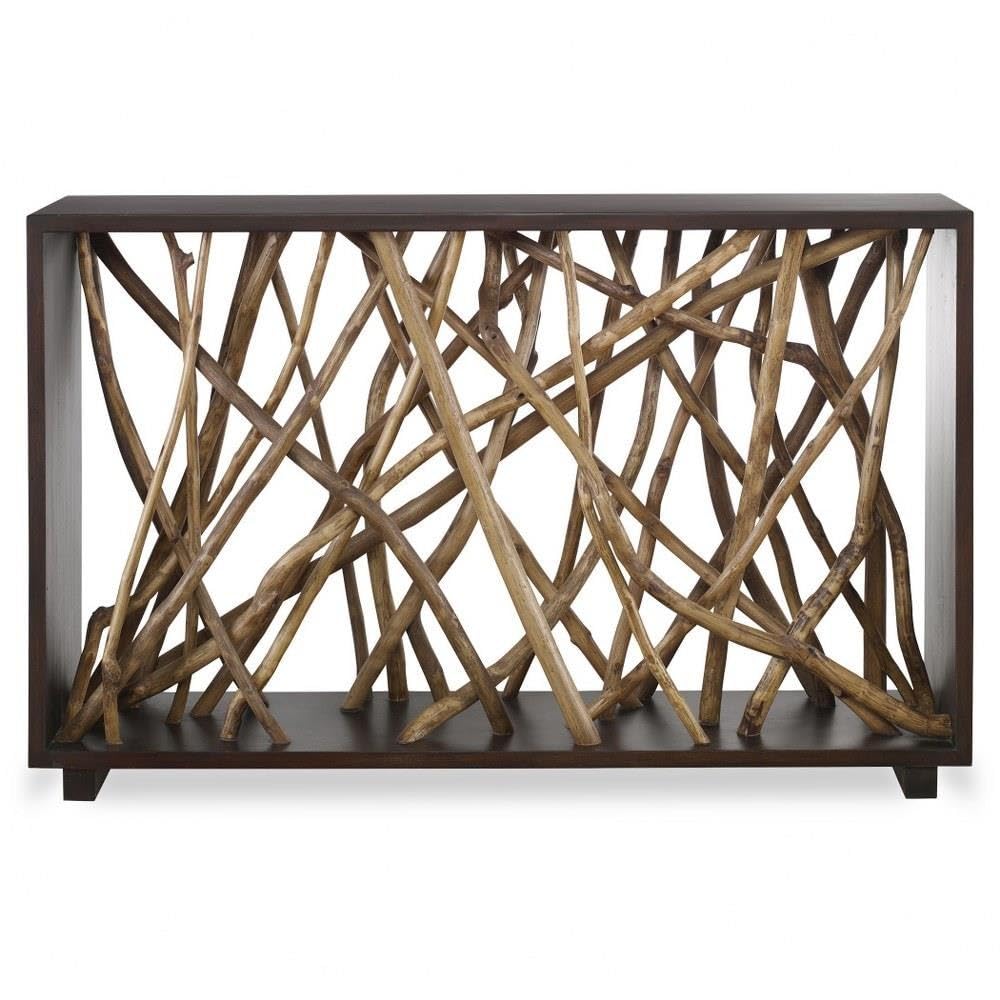 Uttermost Teak Maze - Console Table-34.5 Inches Tall and 54 Inches Wide