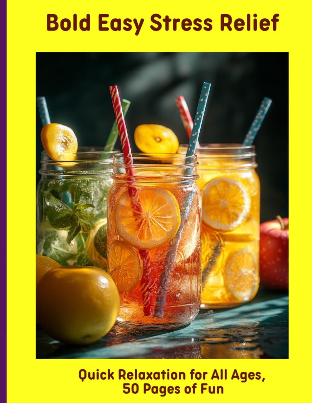 Bold Easy Stress Relief: Quick Relaxation for All Ages, 50 Pages of Fun