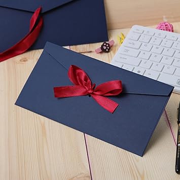 Amazon カラー封筒 おしゃれ 洋形5号 かわいい リボン付き 結婚式 招待状 誕生日 ビジネス メッセージカード 復古 三つ折り 封筒 厚紙 無地 ふうとう 郵便枠なし 10枚セット ネイビー 挨拶状封筒 文房具 オフィス用品 Amazon カラー封筒 おしゃれ 洋形5号 かわいい リボン付き 結婚式 招待状 誕生日 ビジネス メッセージカード 復古 三つ折り 封筒 厚紙 無地 ふうとう 郵便枠なし 10枚セット ネイビー 挨拶状封筒 文房具 オフィス用品