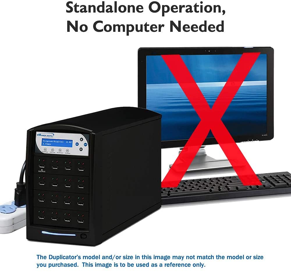 Vinpower 1 to 55 Standalone USB Flash Drive Duplicator and USB Hard Drive Duplicator Copier (USBSHARK-55T-BK)