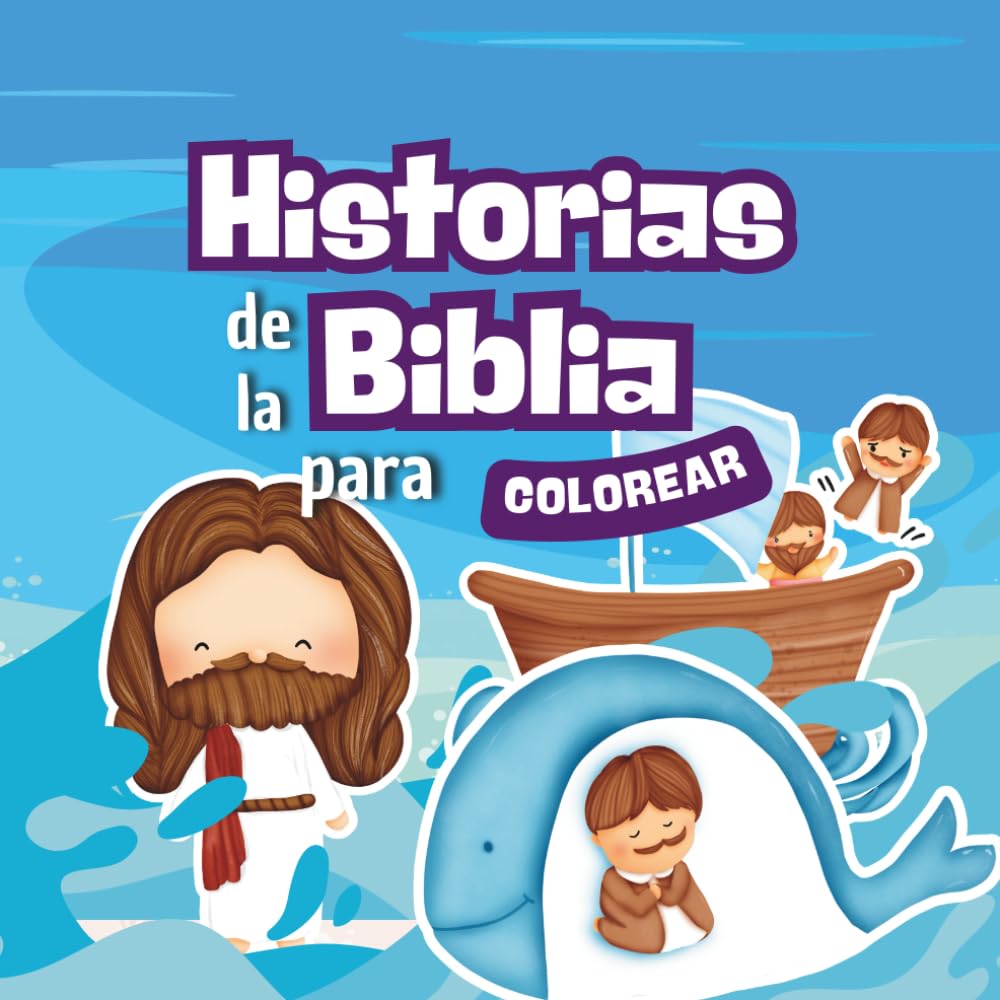 Historias de la Biblia para Colorear: Aprende la Biblia coloreando