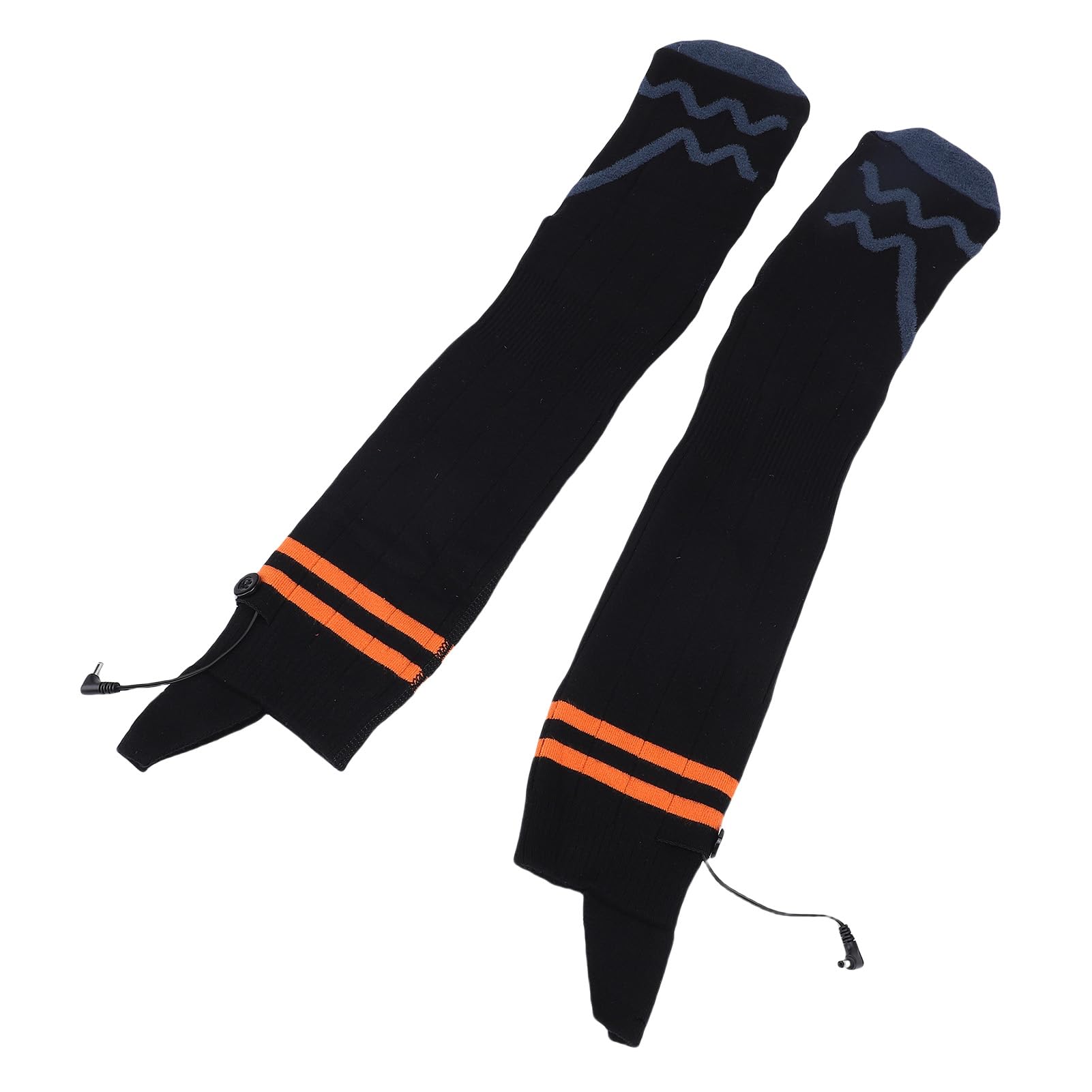 Tbest Chaussettes Chauffantes Douces électriques pour les Activités de Plein Air en Hiver, Alimentées par Batterie, 4 Réglages de Température