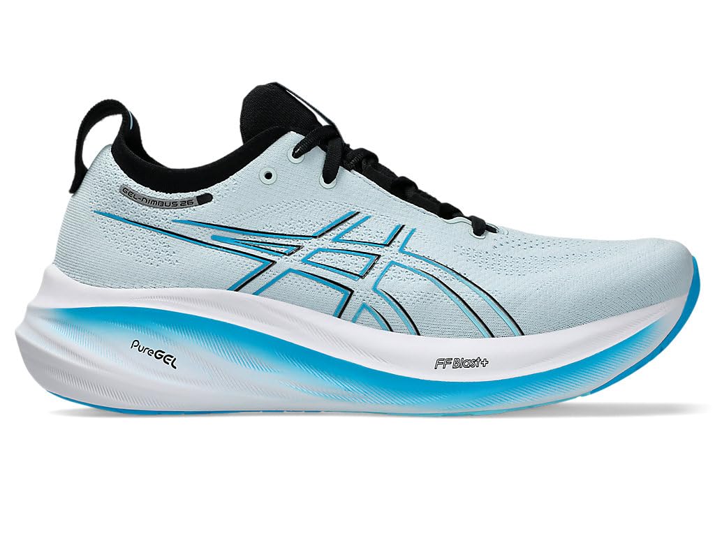 ASICS Mens Gel-Nimbus 26 Cool Grey/Bright Cyan Running Shoes - 10 UK (1011B794.023) (B0D9BQ3NDW) Amazon Price History, Amazon Price Tracker
